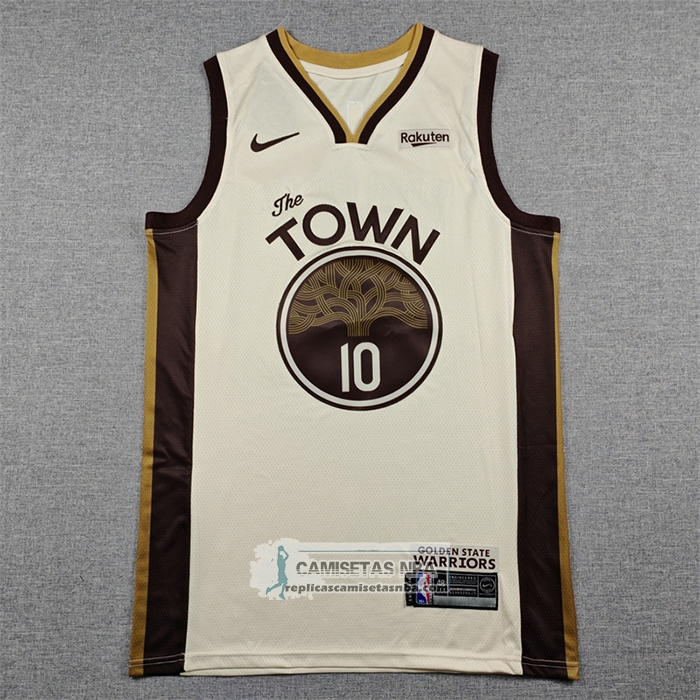 Camiseta Golden State Warriors Jimmy Butler III NO 10 Ciudad 2025-26 Crema